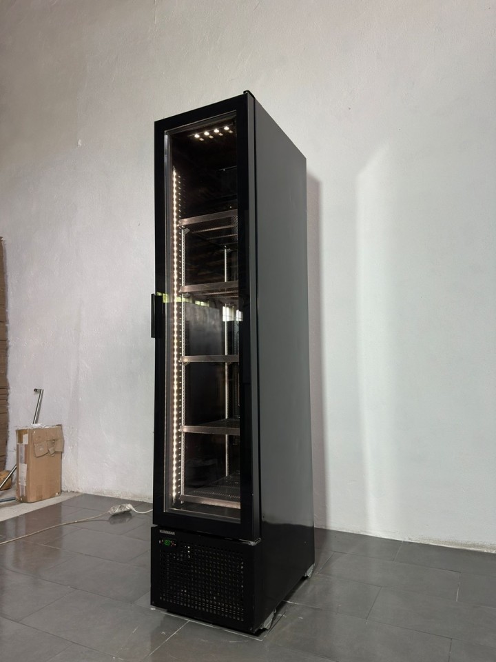 Lodówka chłodnicza przeszklona SLIM KLIMASAN S320 SC WOC – full black