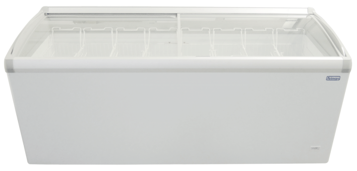  ZAMRAŻARKA SD-600A  ekspozycyjna do przechowywania lodów i żywności mrożonej z wypukłymi, przesuwnymi szybami.